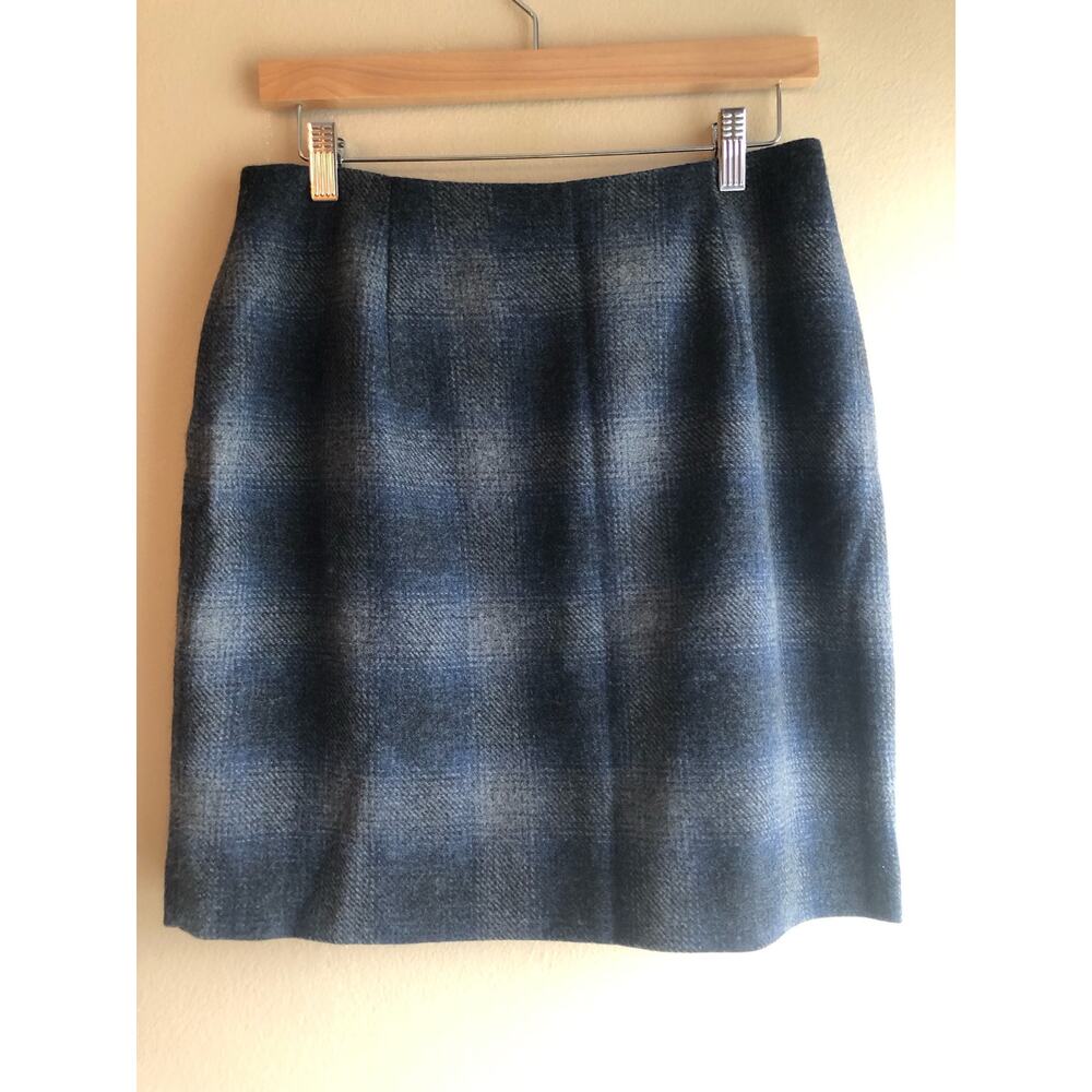 Lauren Ralph Lauren Lambwool Blue Mid Skirt Size 10